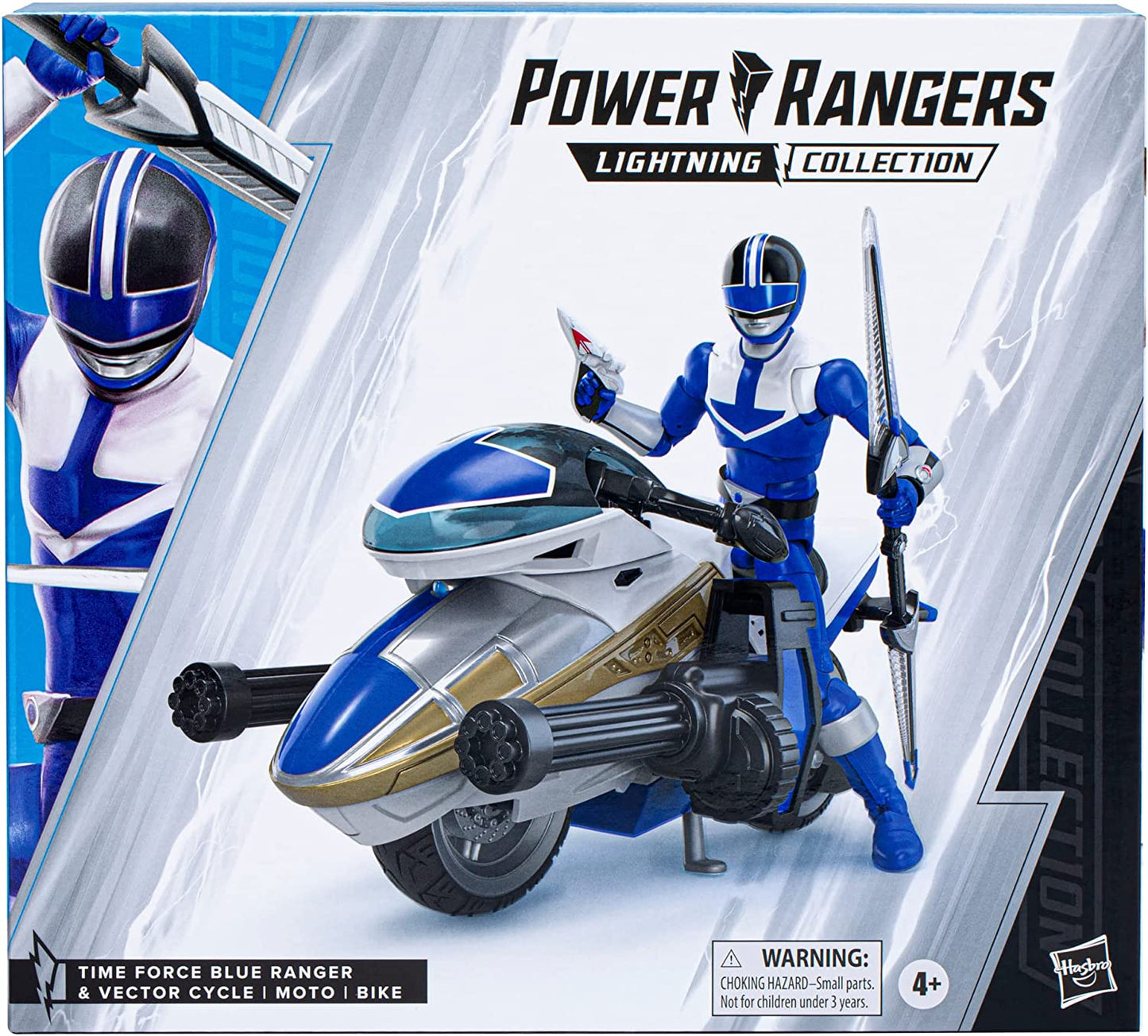 New!! Power Rangers Lightning Collection Time Force Blue Ranger and Vector Cycle Action Figures with Accessories