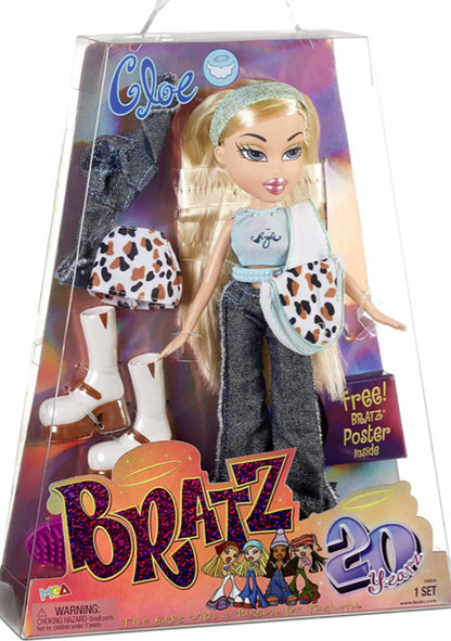 New!! Bratz 20 Yearz Special Anniversary Edition Original Cloe Fashion Doll with 2 -Outfits, Accessories Including Holographic Poster- Gift for Collector -Adults & Kids, Toys for Girls Ages 7+ Years Old