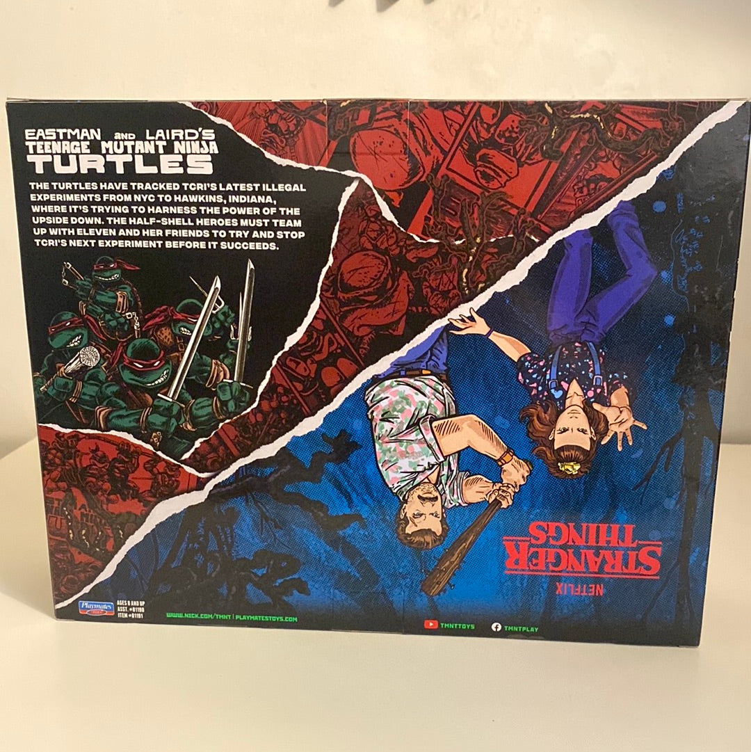 Teenage Mutant Ninja Turtles and Stranger Things Upside Down Remix 6" Leonardo and Eleven Action Figure 2pk