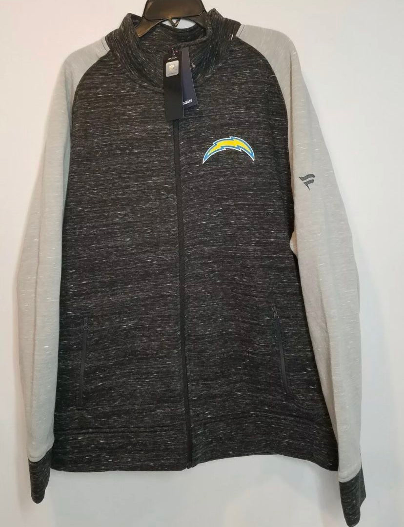 New!! Los Angeles Chargers Fanatics NFL ZipUp Grey Jacket