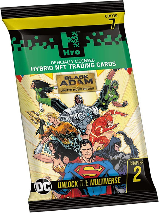 New!! HRO DC Comics Unlock The Multiverse | Chapter 2: 2-Pack Premium Booster Pack, Hybrid NFT Trading Cards, 14 Trading Cards