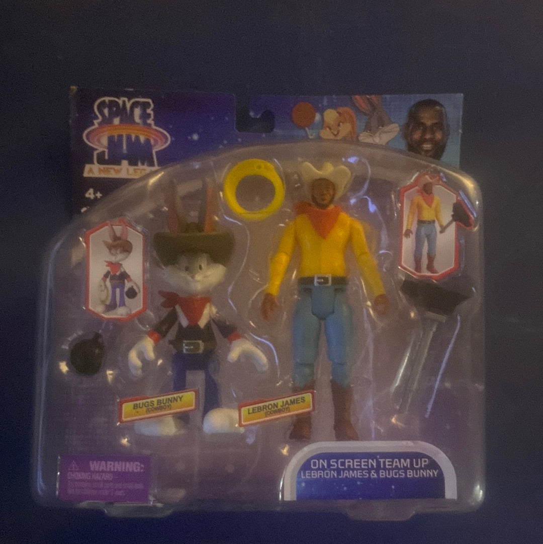 Space Jam 2 A New Legacy BUGS BUNNY COWBOY LEBRON JAMES 2 Pack Moose Toys 2021