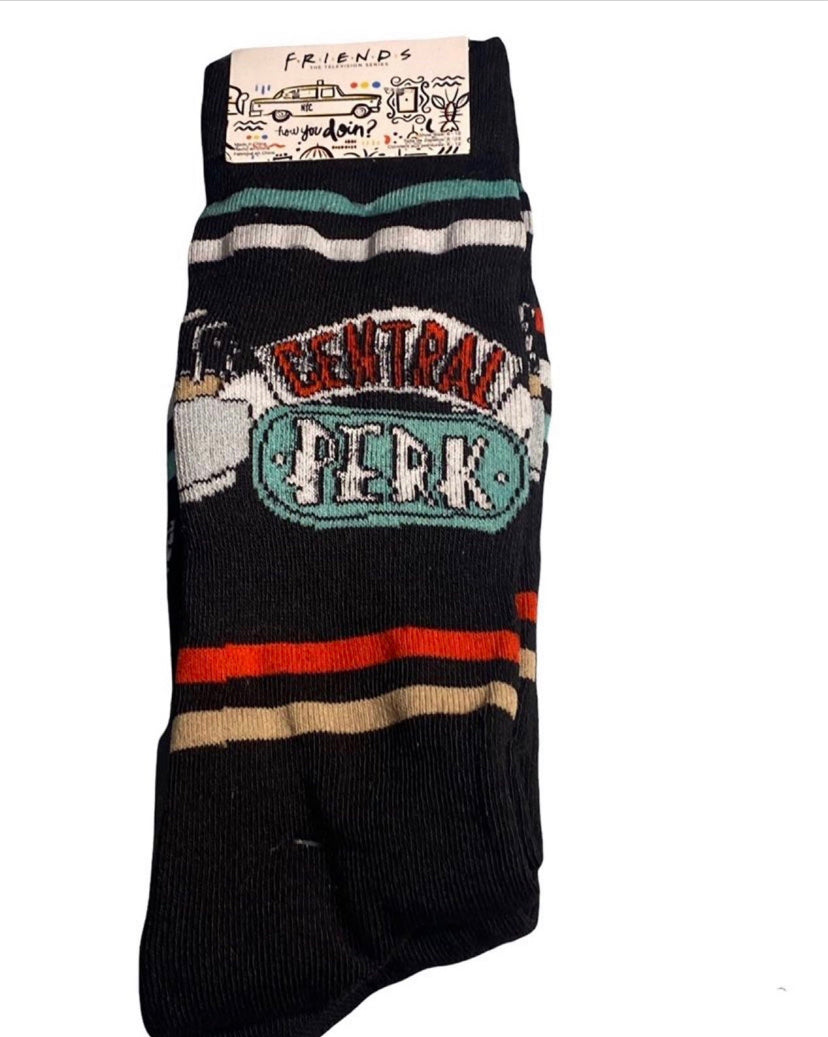 New!! 2-pair Friends Central Perk Crew Socks