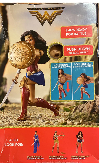 Shield Block Wonder Woman Movie Doll Action Figure MIB DC Comics Gal Gadot FDF39