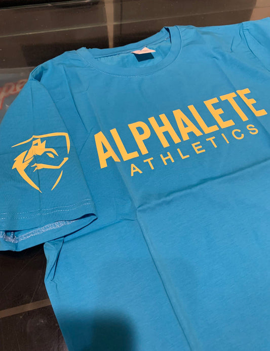New!! Alphalete Athletics Gym Shirt! High Quality! Blue ! Size Large