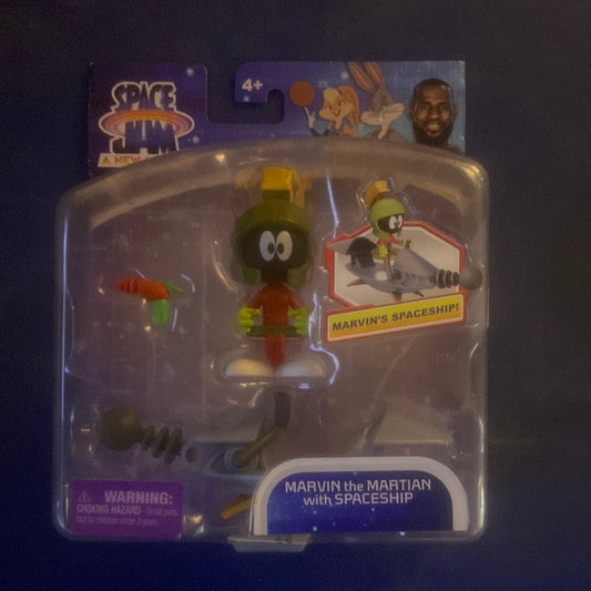 Space Jam a New Legacy MARVIN THE MARTIAN with SPACESHIP 5 Inch Action Figure