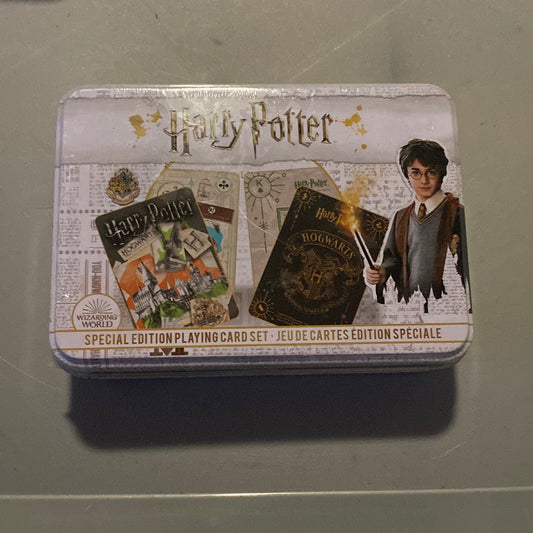 New Harry Potter Special Edition Playing Card Set In Keepsake Tin 2 Decks*Sealed