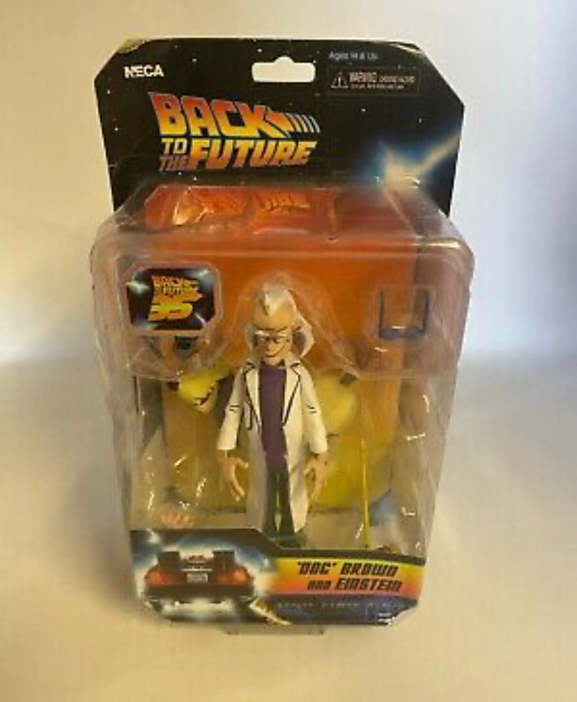 Back to the Future NECA Doc Brown And Einstein Figure