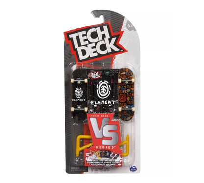 Tech Deck VS Series Element Skateboards Fingerboard 2-Pack, Obstacle and Challenge Card Set