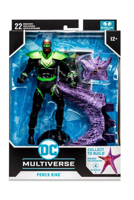 DC MULTIVERSE MCFARLANE POWER RING CRIME SYNDICATE GREEN LANTERN 7"FIGURE STARRO