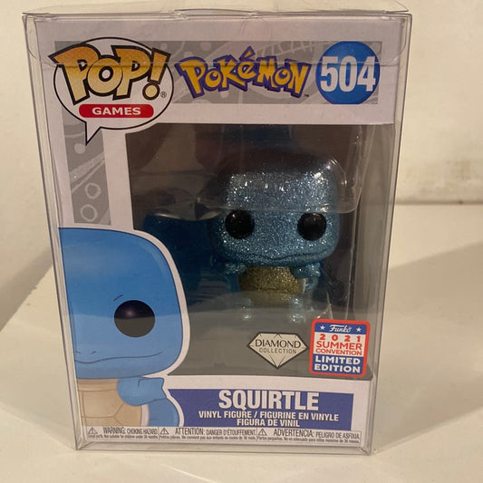 Funko POP! Games: Pokemon Squirtle Diamond Collection 2021 FunKon Exclusive 504 Shared Summer