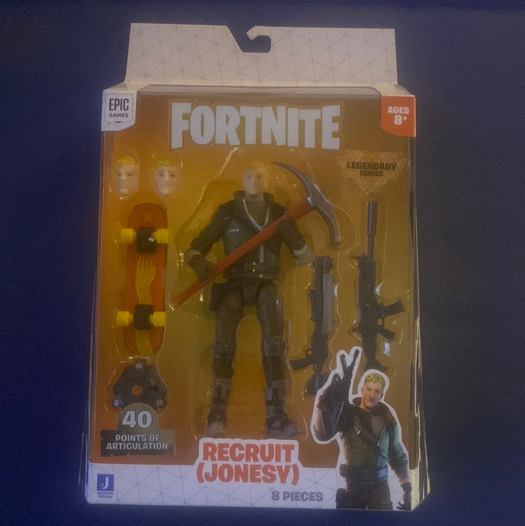 Fortnite Legendary Series Recruit Jonesy 6” Figure 2021 Epic Games Jazwares 8 Pc