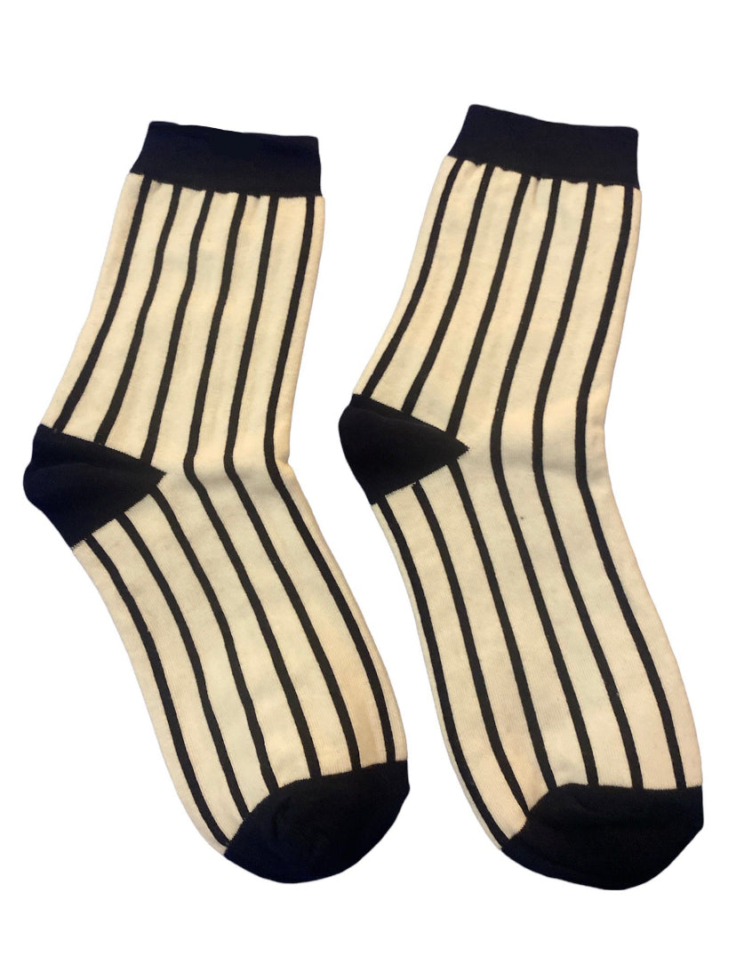 New!! White and black striped socks