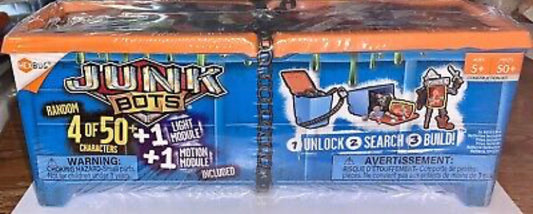 HEXBUG JUNK BOTS Random 4 of 50+ Characters + 1 Light & 1 Motion Module Kit NEW