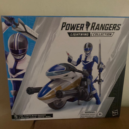 Power Rangers Lightning Collection Time Force Blue Ranger and Vector Cycle