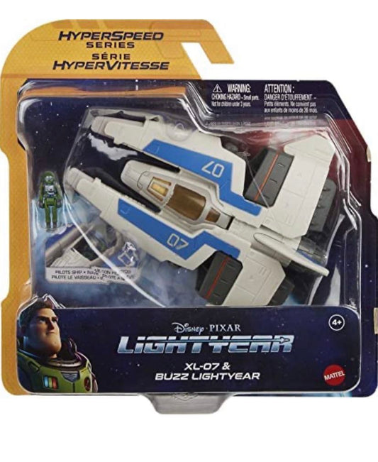 New!!  New!! L Lightyear Hyperspeed Series XL-07 Spaceship & Buzz Lightyear Figure