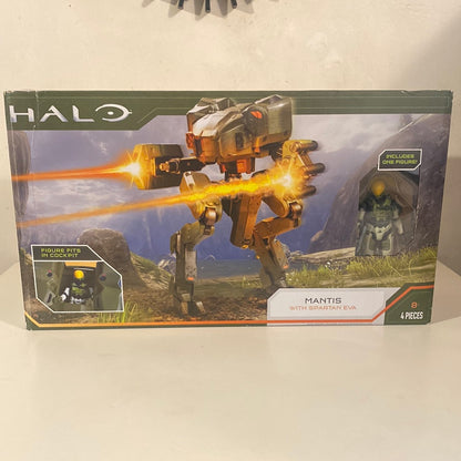 World of Halo Deluxe Figure - UNSC Mantis and Spartan EVA - Armor Defense System - Build Out Your Halo Universe