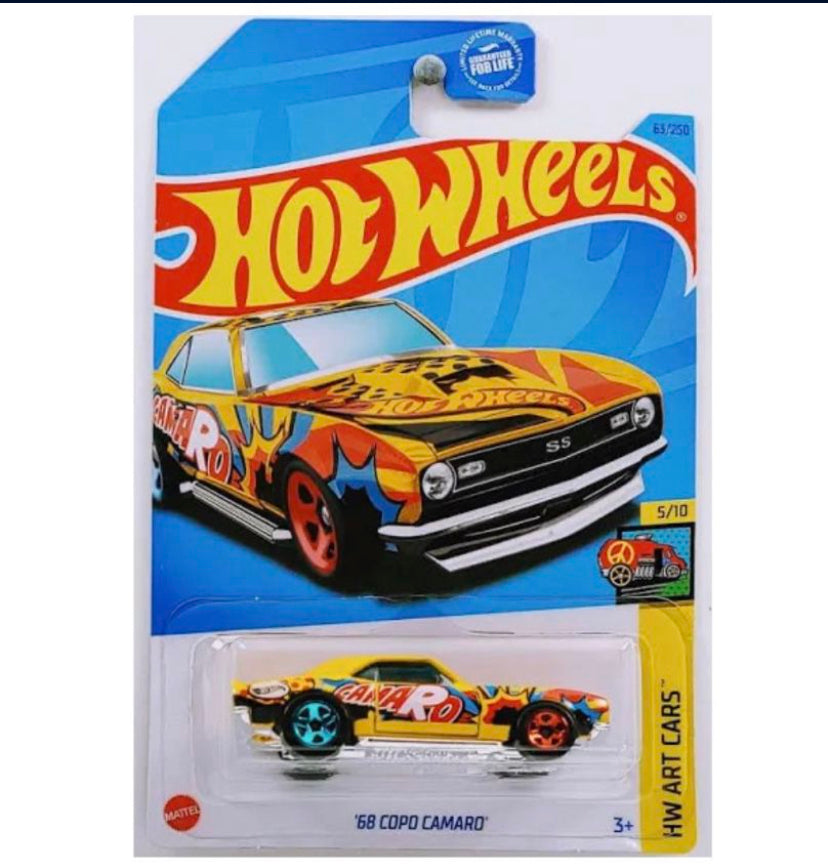 New!! Hot Wheels 5/10 HW ART CARS '68 Copo Camaro