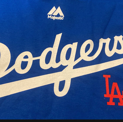 New!! Blue Dodgers Men Shirt Size Small