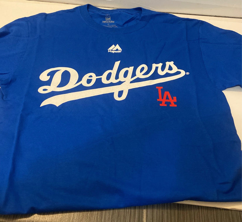 New!! Blue Dodgers Men Shirt Size Small