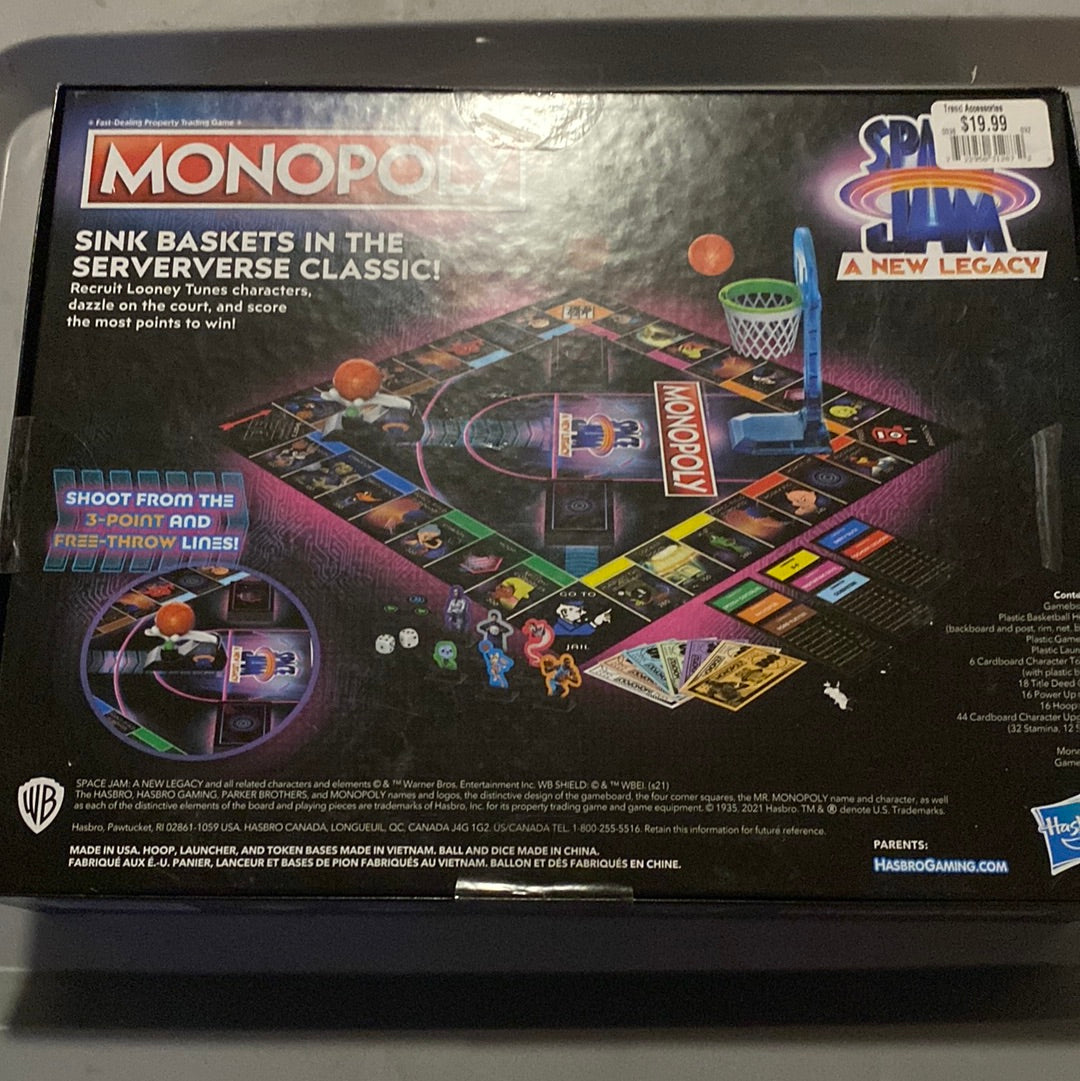 Monopoly: Space Jam: A New Legacy Edition Family Board Game, Lebron James Space Jam 2 Game, f