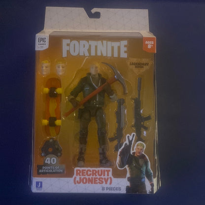 Fortnite Legendary Series Recruit Jonesy 6” Figure 2021 Epic Games Jazwares 8 Pc