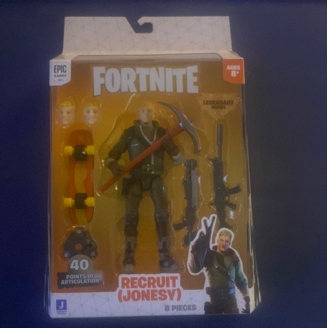 Fortnite Legendary Series Recruit Jonesy 6” Figure 2021 Epic Games Jazwares 8 Pc