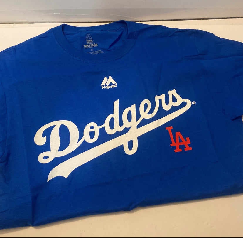 New!! Blue Dodgers Men Shirt Size Small