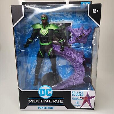 DC MULTIVERSE MCFARLANE POWER RING CRIME SYNDICATE GREEN LANTERN 7"FIGURE STARRO