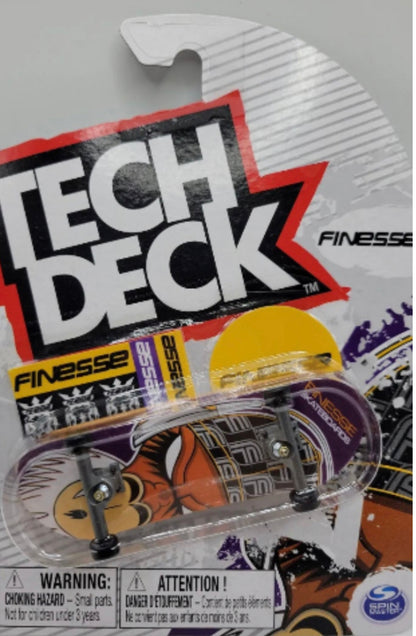 Tech Deck RARE FINESSE Skateboards Monkey Headphones Purple