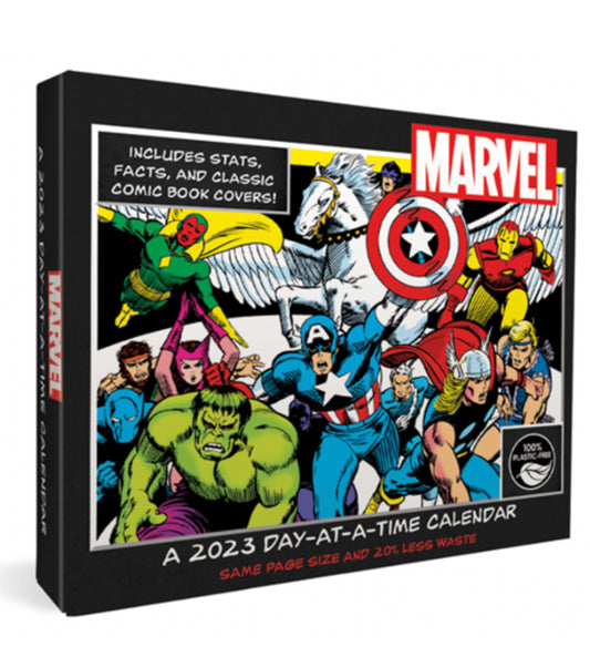 Marvel A 2023 Day-At-A-Time Calendar 100% plastic-free