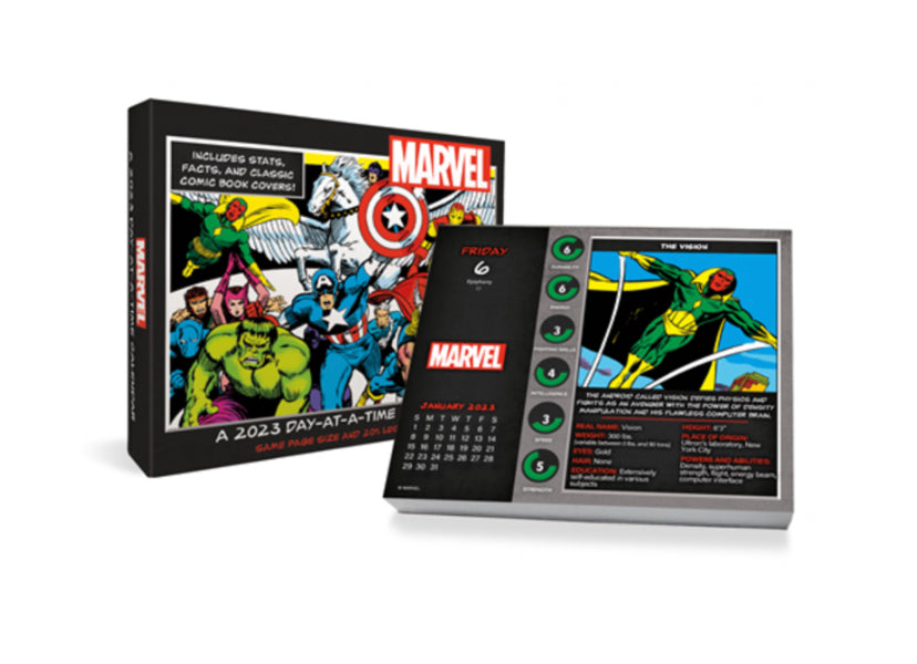 Marvel A 2023 Day-At-A-Time Calendar 100% plastic-free