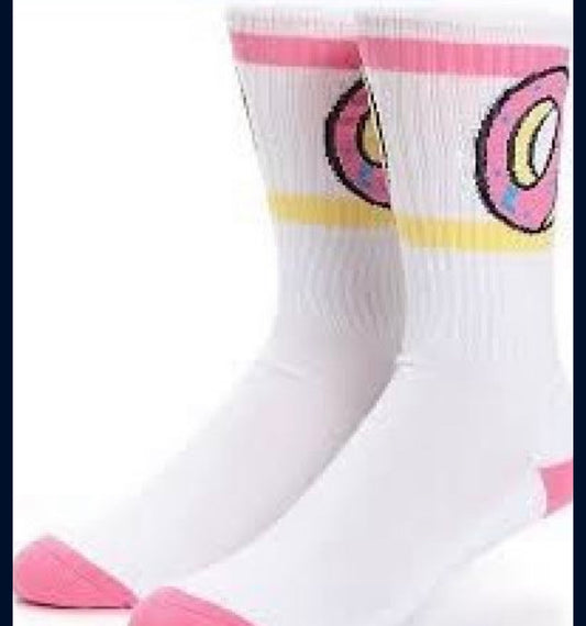 New!! OF white donut crew  Socks