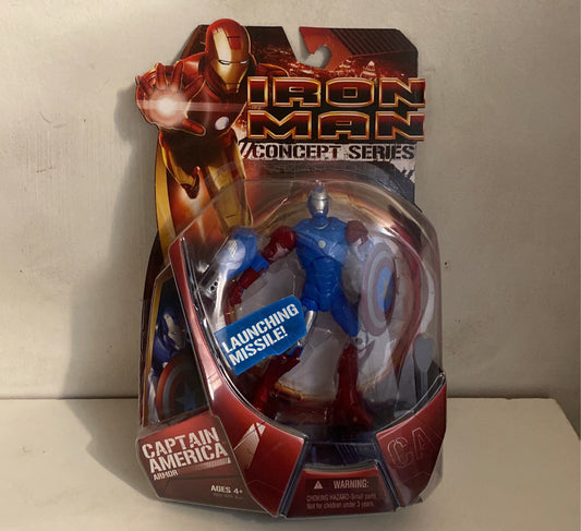 2008 NEW MARVEL IRON MAN CONCEPT SERIES CAPTAIN AMERICA ARMOR FIGURE HASBRO!