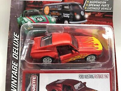 New!! 2021 Majorette Ford Mustang Fastback 1967 Red Fire Vintage Deluxe Model Cars Diecast