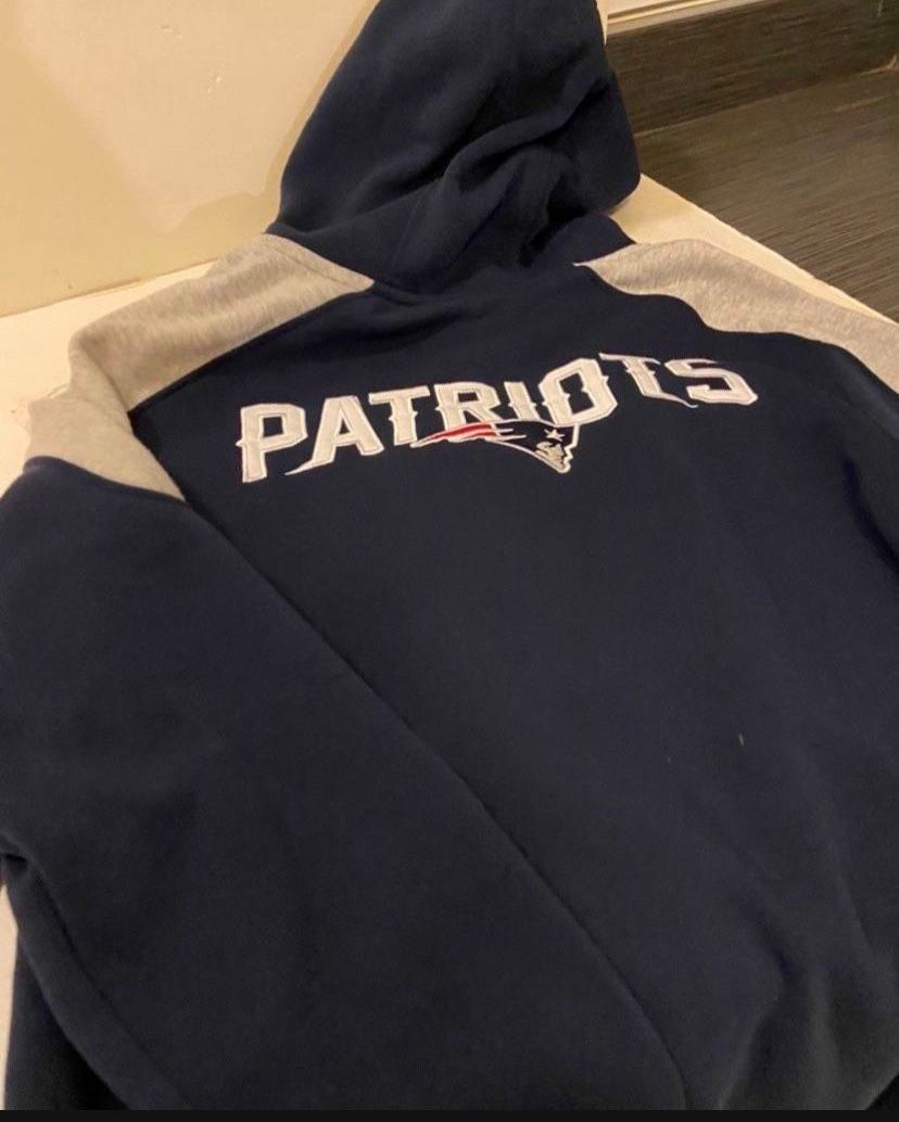 Fanatics New England Patriots Zipped Hoodie Navy Blue QZM9711FE Size M