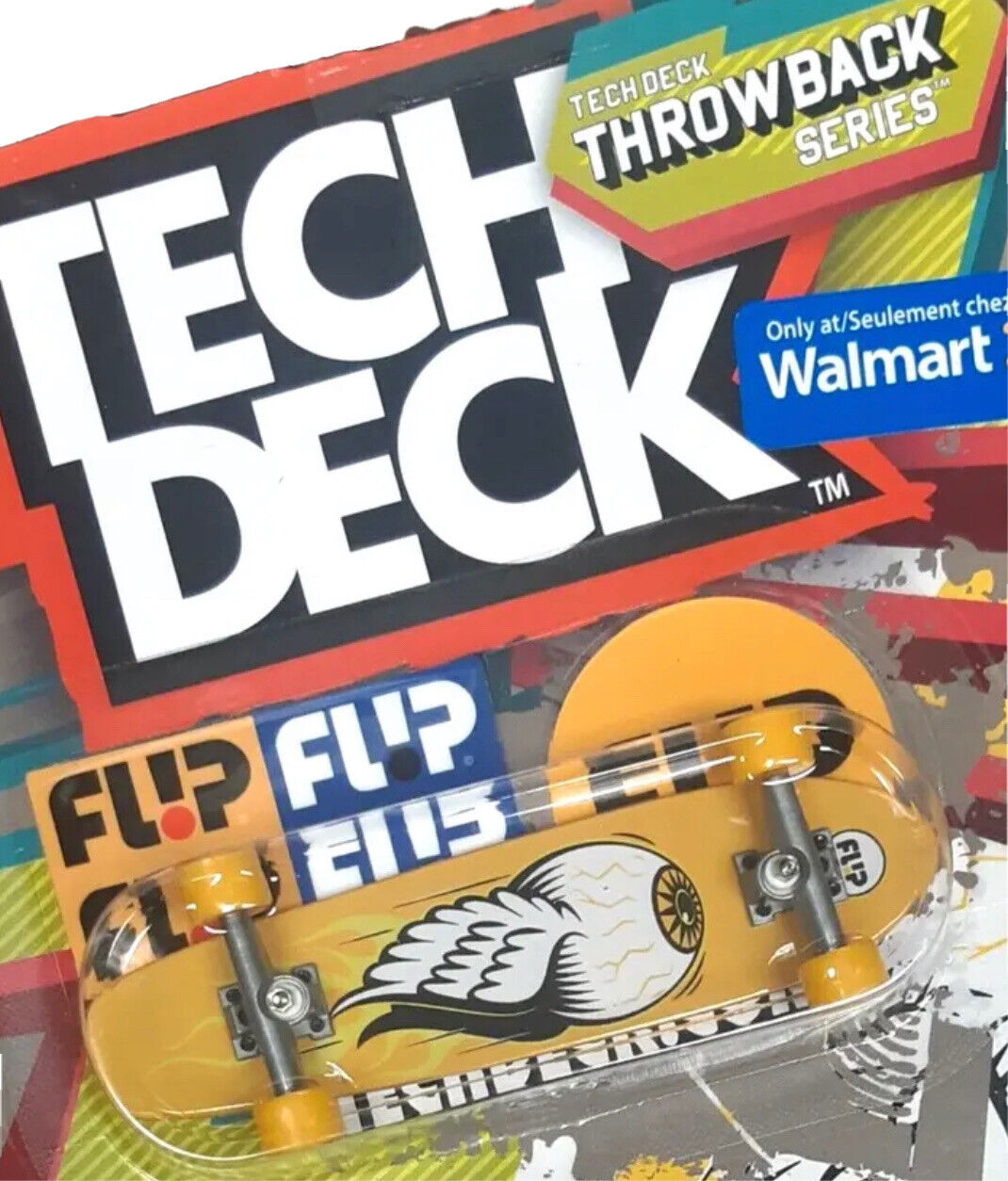 New!! Tech Deck Throwback Series Flip Eyeball Cruiser Skateboard Walmart Exclusive