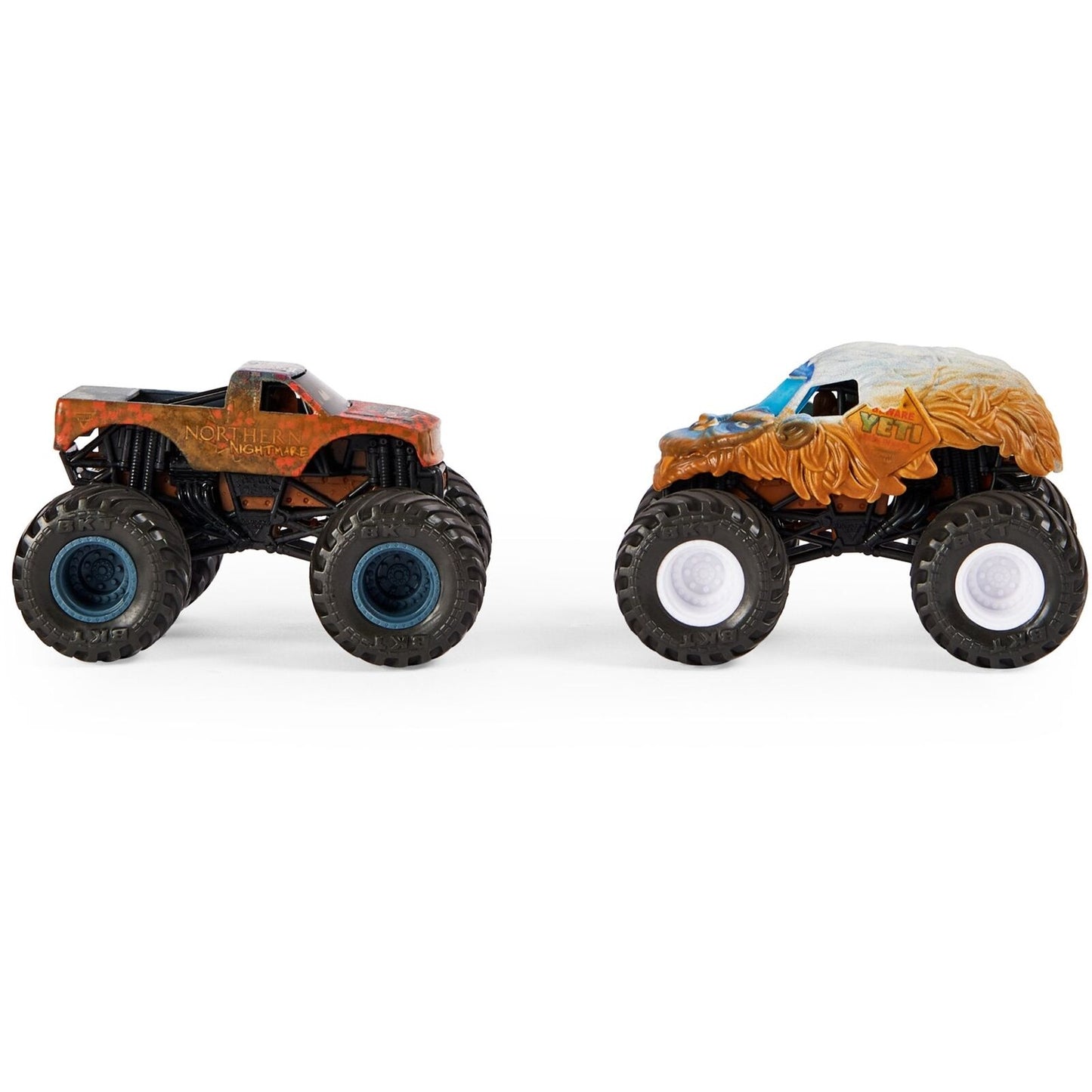 MonsterJam Monster Color Change Northern Nightmare vs Yeti (Double Pack) 1:64